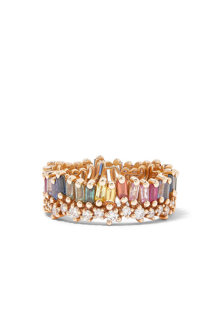 Short Stack Multi-color Eternity Ring